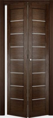Межкомнатная дверь Экошпон Optima porte Турин 508.12 складная остекление Мателюкс