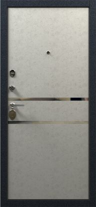 Входная металлическая дверь BERSERKER Flat 27 2 замка 1.5мм металл (Муар черный + МДФ с зеркалом)